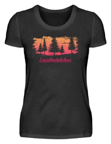 HOLZBRÜDER Damen-Premiumshirt "Landmädchen Sunrise"