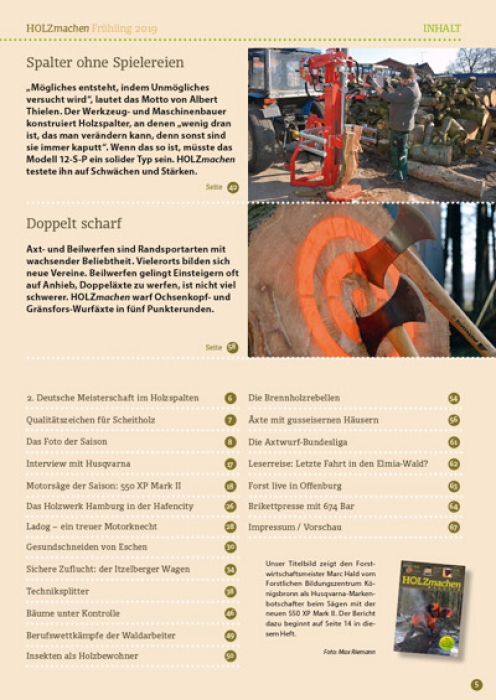 HOLZmachen Frühling 2019 (Einzelheft)